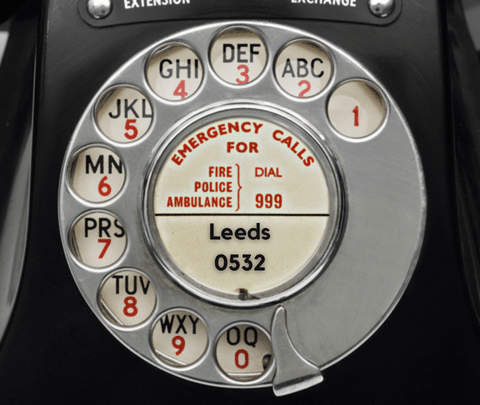 old 0532 Leeds rotary dial